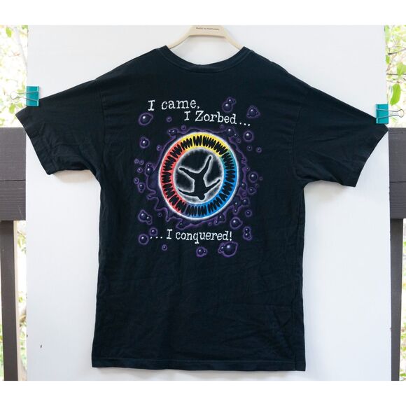Zorb - New Zealand I Came I Zorbed I Conquered T-Shirt Black Size XL - Picture 1 of 6